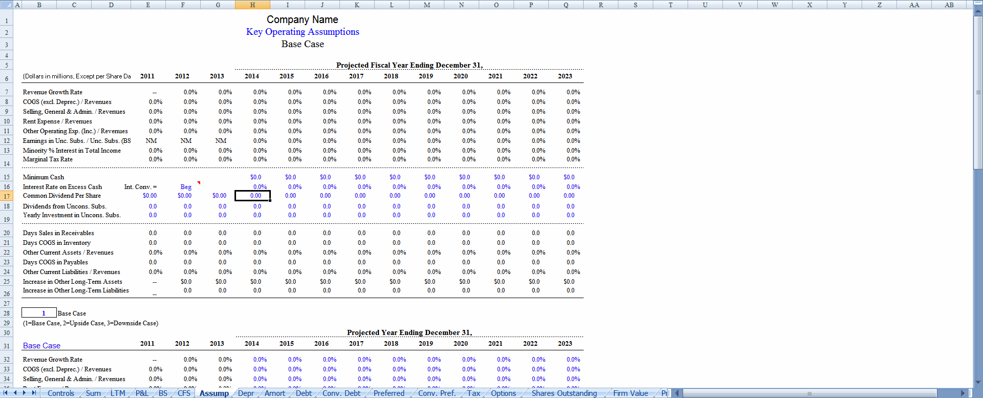 Assump sheet preview