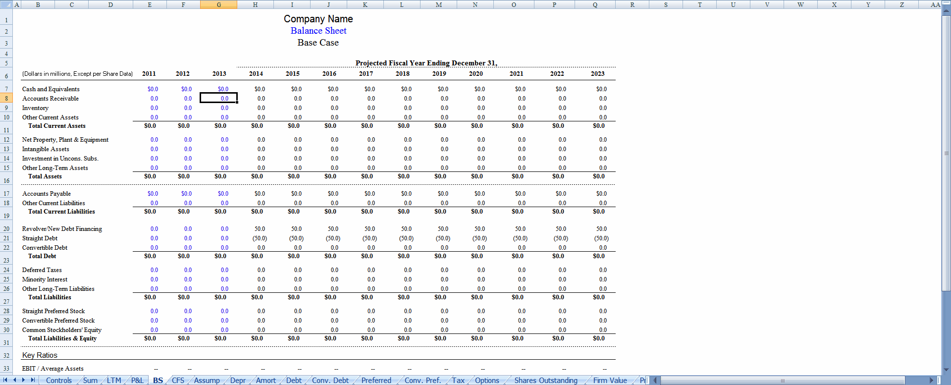BS sheet preview