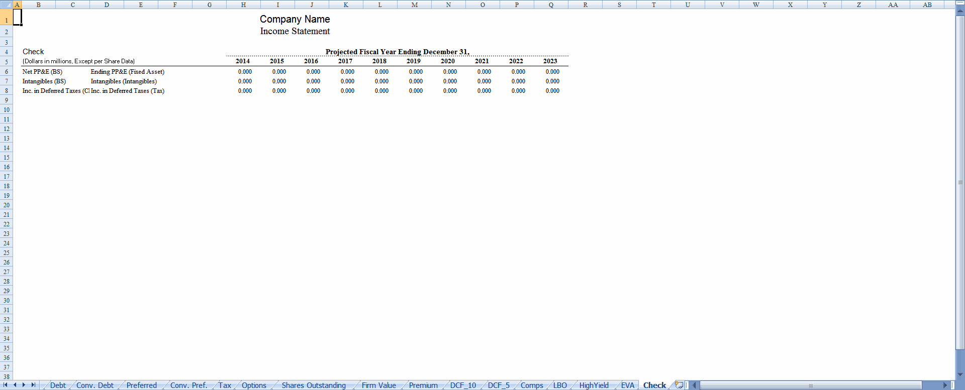Check sheet preview